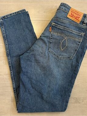 Levi's 721 Vintage High Rise Skinny Women’s Size 30 Blue Denim Orange Tab Jeans